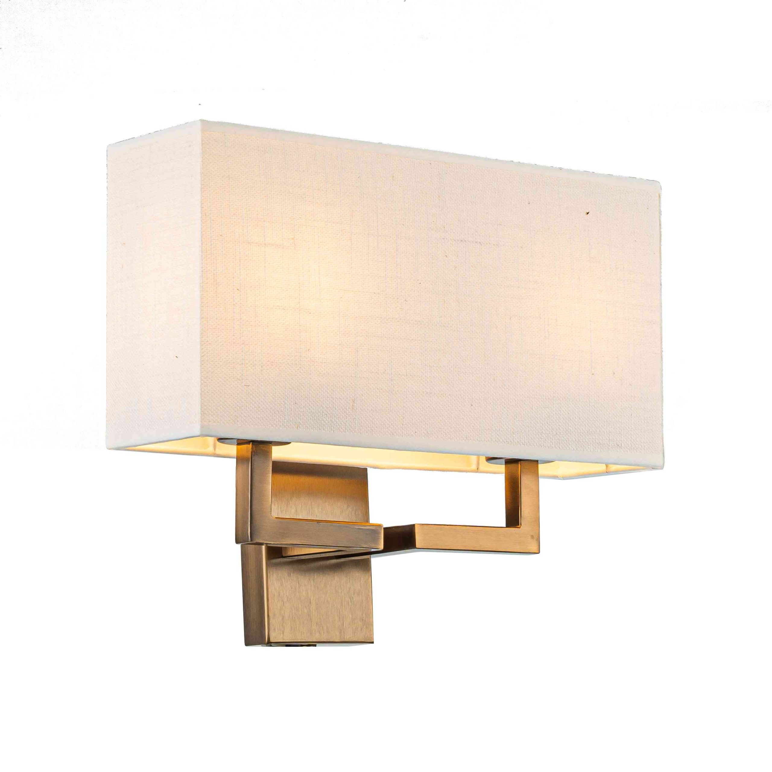Bilde av Vegglampe Blackburn 2 lys Bronze / Lin White