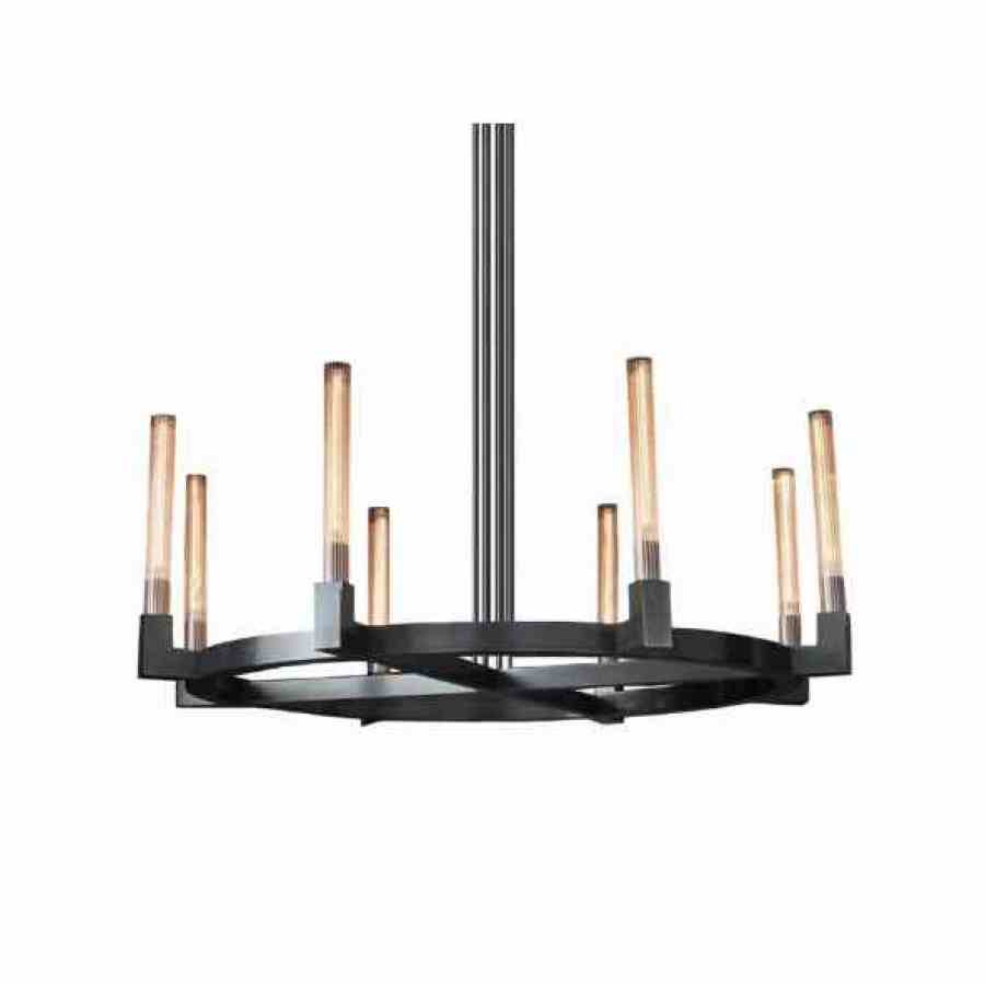Bilde av Taklampe Lodge Ledd metall sort / frost acrylic