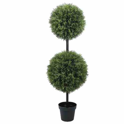 Bilde av 120CM Height Artificial Cedar Cypress Double Ball Tree with