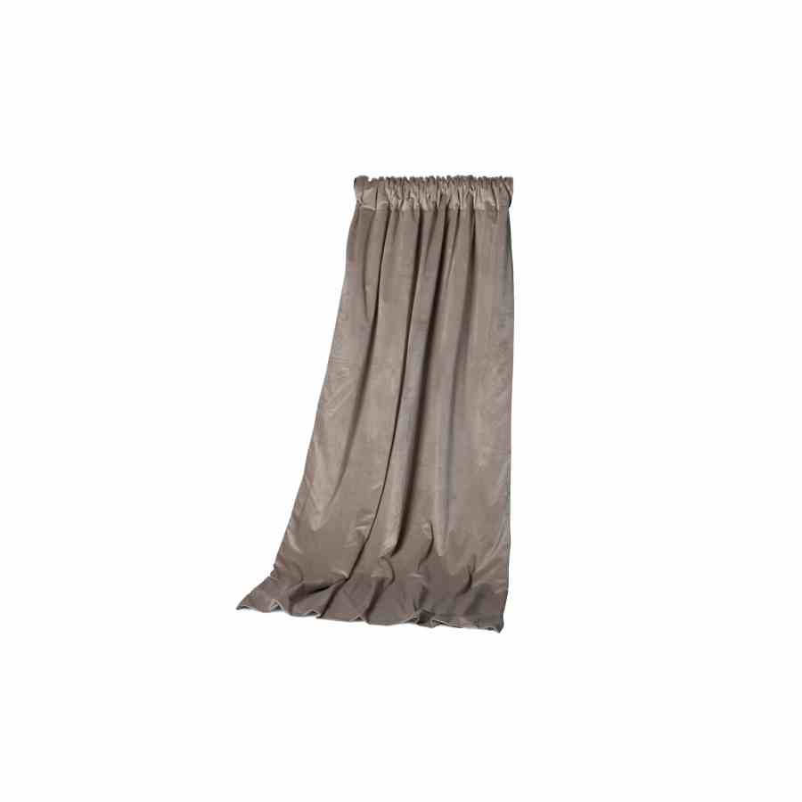 Bilde av Gardinhøyde 130cm x 240cm 15cm rynkebo m/fòr Velour Beige
