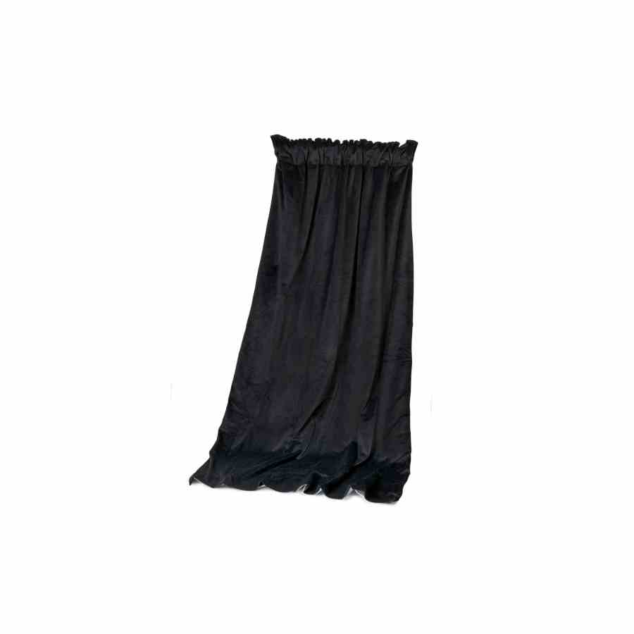 Bilde av Gardinhøyde 130cm x 240cm 15cm rynkebo m/fòr Velour Black