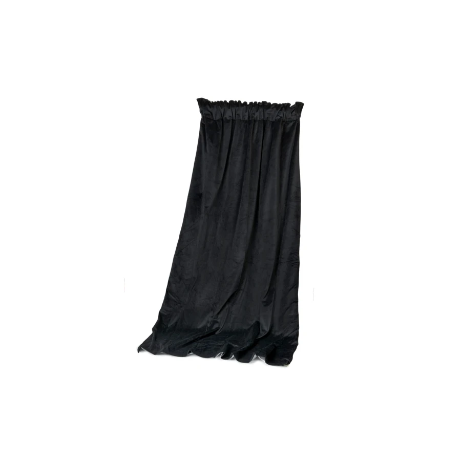 Bilde av Gardinhøyde 130cm x 240cm 15cm rynkebo m/fòr Velour Black