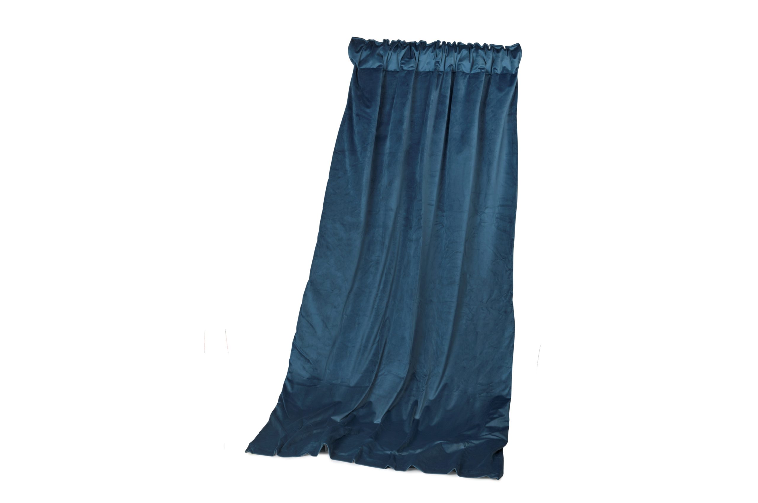 Bilde av Gardinhøyde 130cm x 240cm 15cm rynkeb m/fòr Petroleum Blue