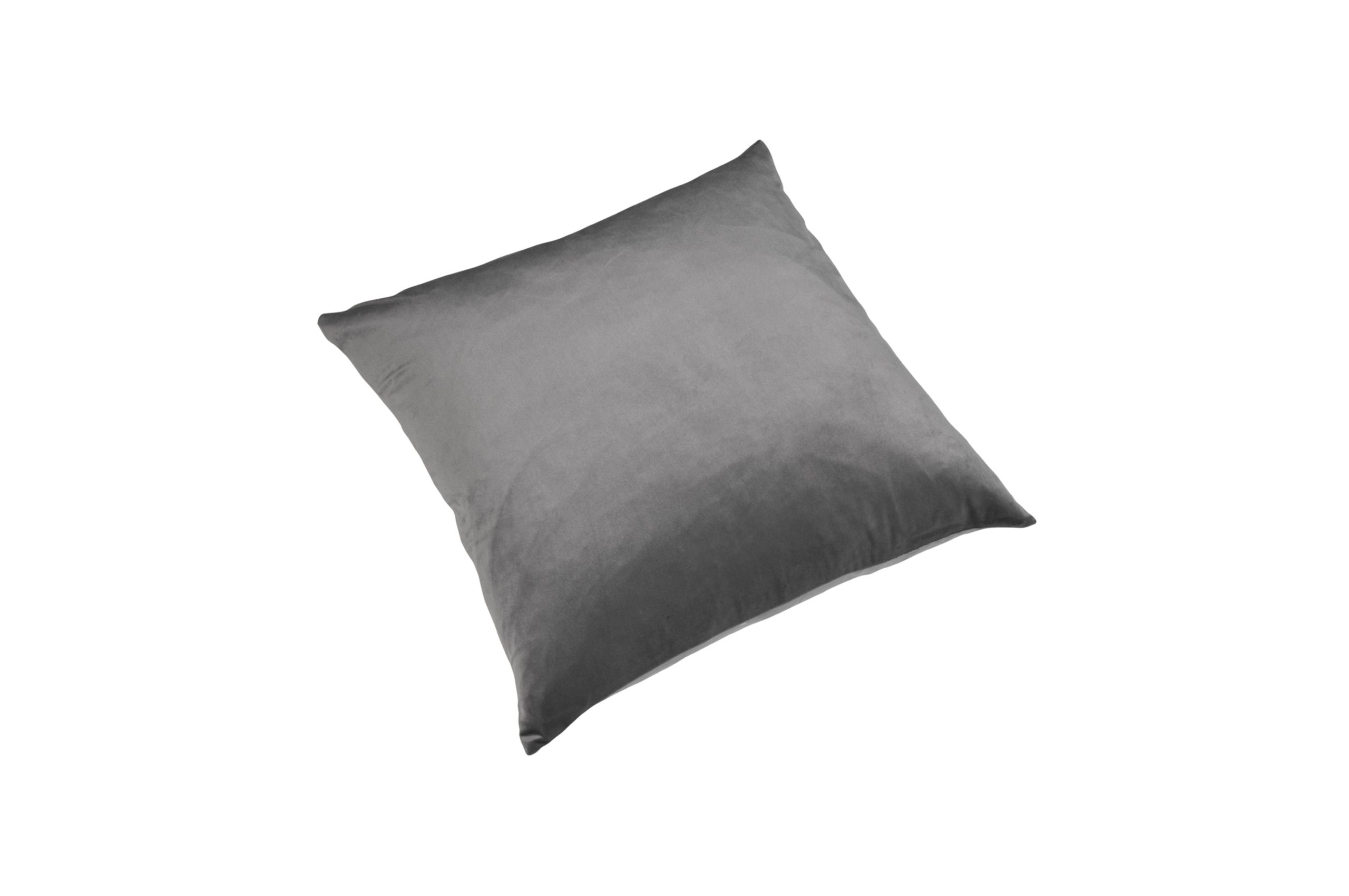 Bilde av Pute 55cm x 55cm Velour Dark Grey Inkl. Dun/fjær innmat
