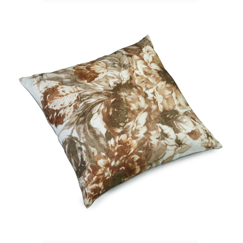 Bilde av Pute 50x50 Lin Flower Beige/Mole inkl. innmat dun fjær