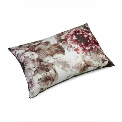 Bilde av Pute 40x60 Lin Flower Mole/Burgundy inkl. innmat dun fjær
