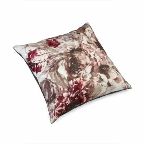 Bilde av Pute 50x50 Lin Flower Mole/Burgundy inkl. innmat dun fjær