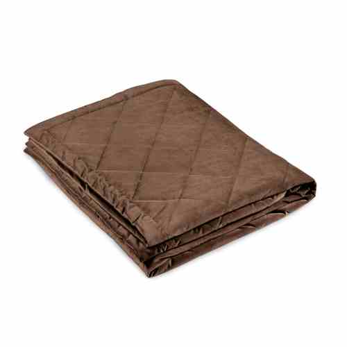 Bilde av Sengeteppe m/diamant quilt velour brown