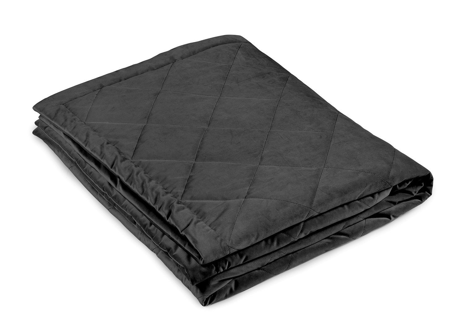 Bilde av Sengeteppe m/diamant quilt velour black