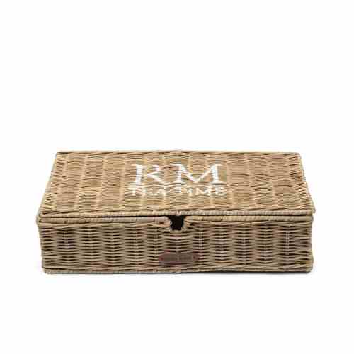 Rustic Rattan Tea Time Tea Box