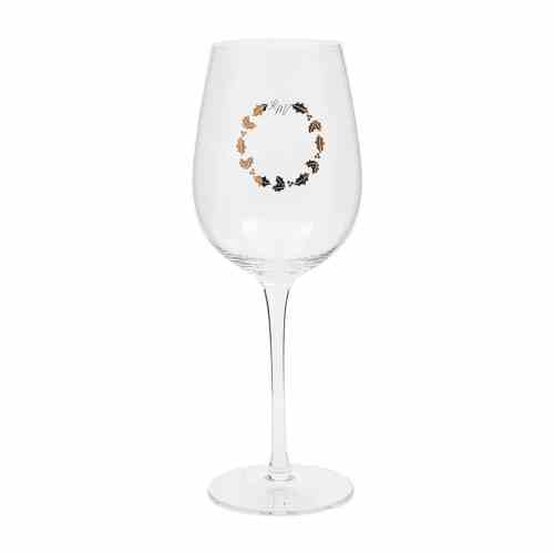 Festive Wreath Wine Glass