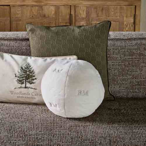 RM Ball Faux Fur Box Pillow30x30