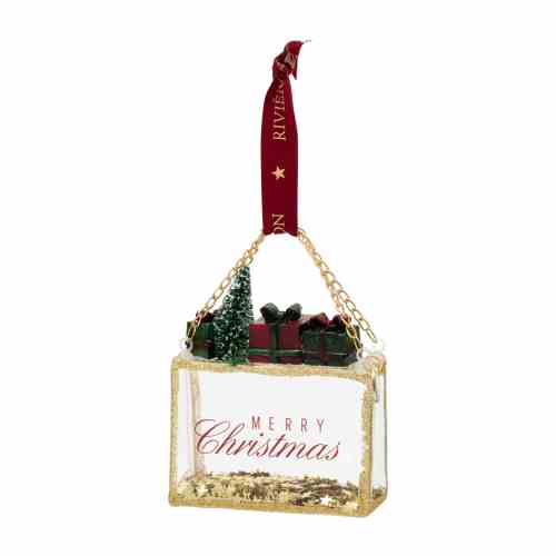 Shopping For Christmas Ornament red