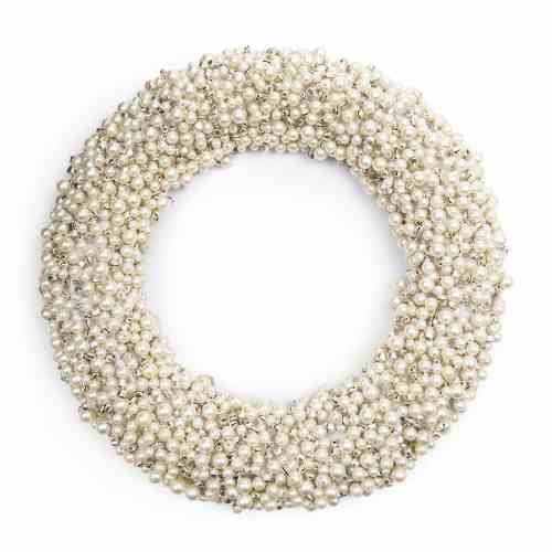 Magic Pearl Wreath white Dia 37