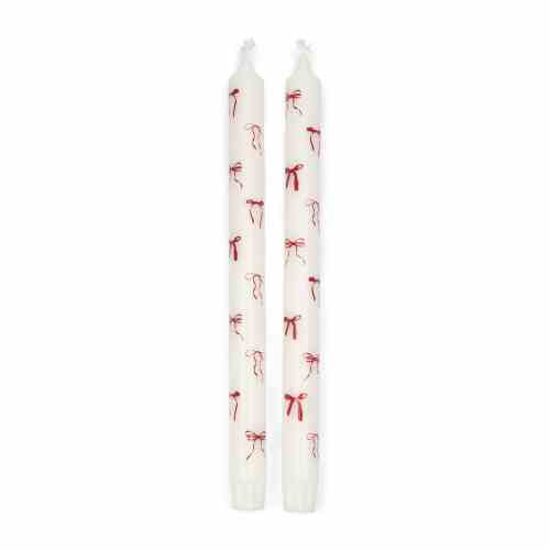 Pretty Bows Dinner Candles 2 pcs