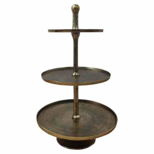 Cake plate Fallstaff bronze 3-plates