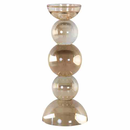 Candle holder Emie brown small
