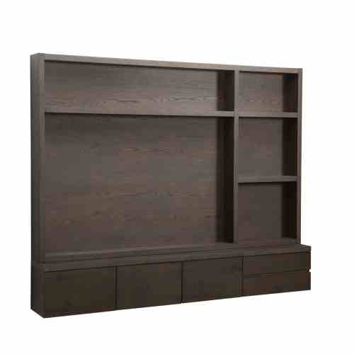 TV cabinet Lachance brown 3-doors 2-drawers