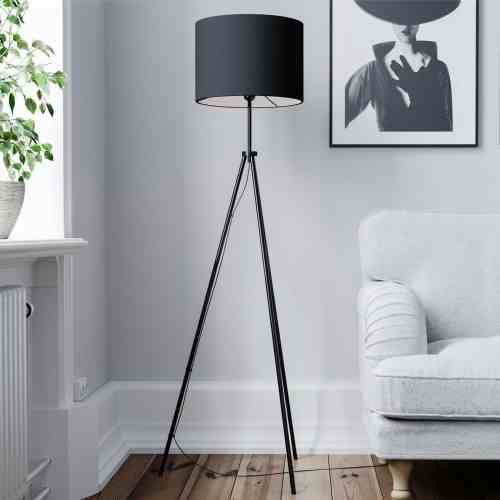 Rina golvlampe H145cm Svart