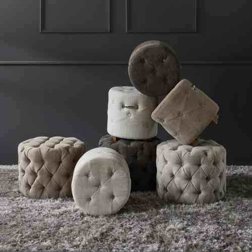 Opera Footstool Anitque White