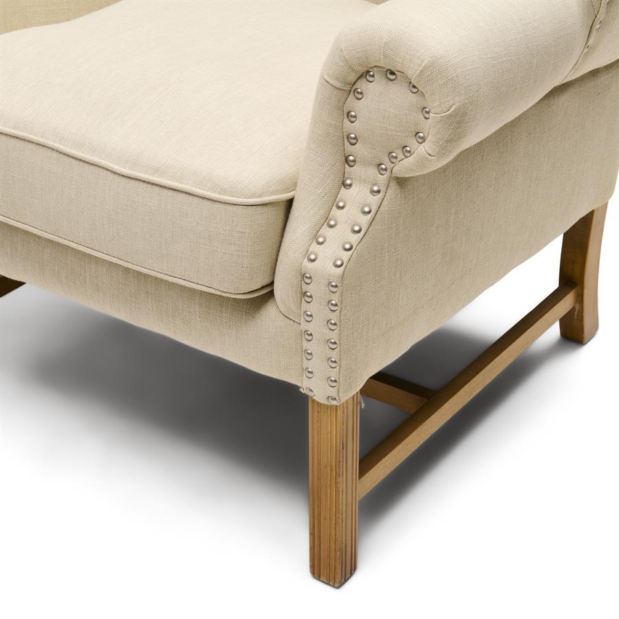 Franklin Park Wing Chair Linen Flax - Bilde 11