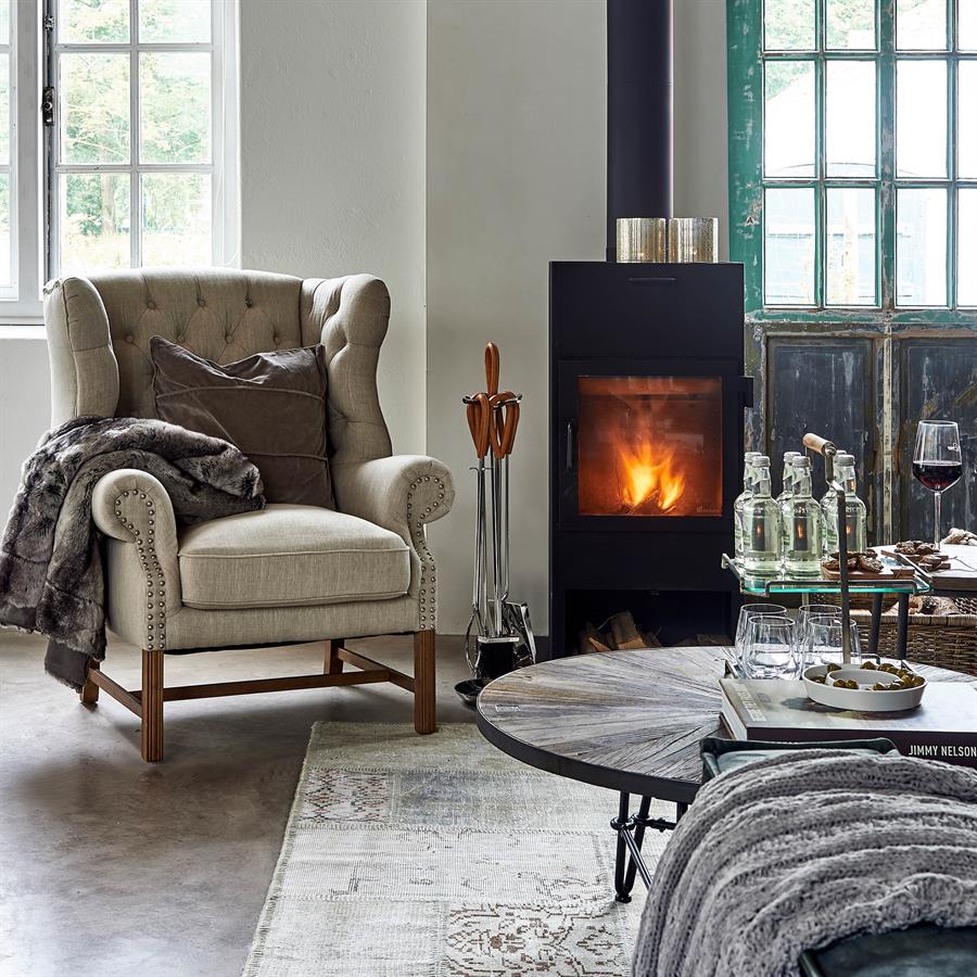 Franklin Park Wing Chair Linen Flax - Bilde 14
