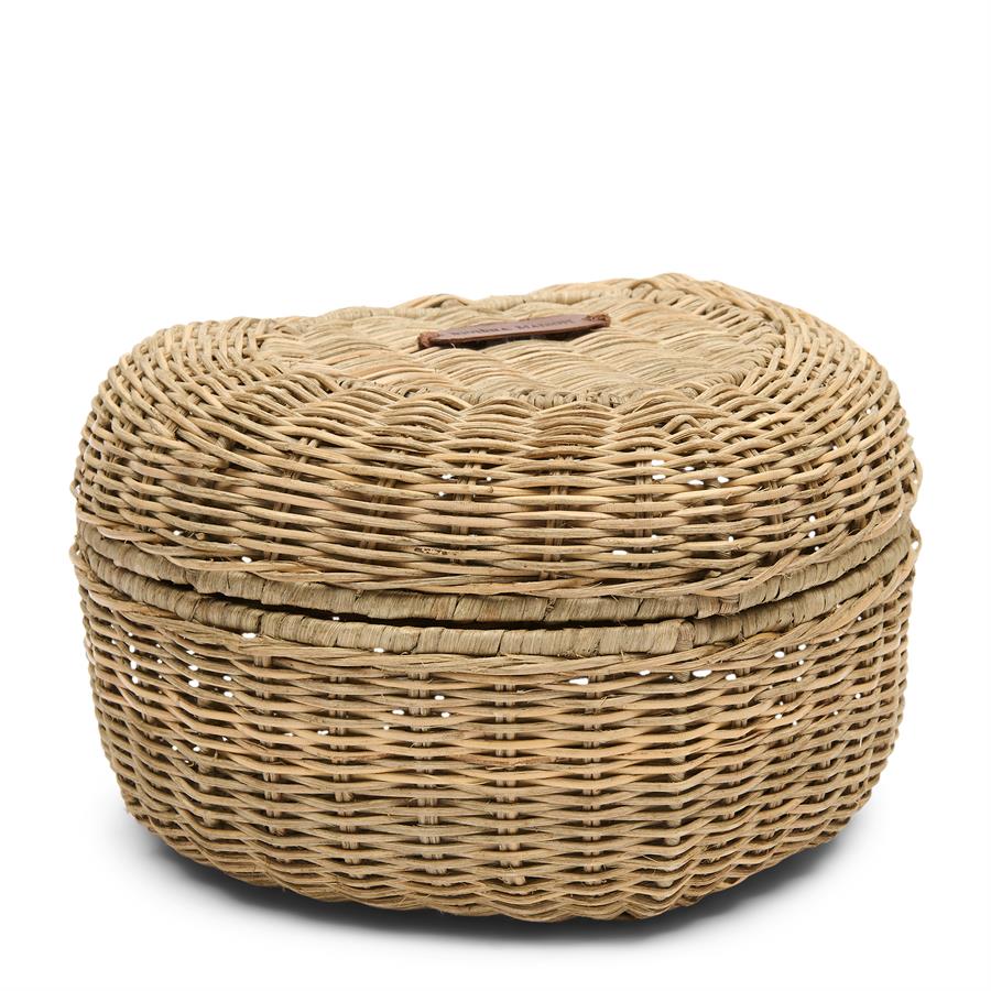 Rustic Rattan Heart Storage Basket - Bilde 5