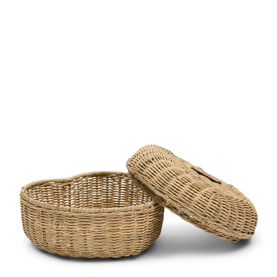 Rustic Rattan Heart Storage Basket - Bilde 7