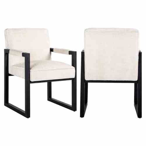 Dining chair Beck white chenille