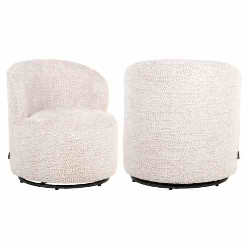 Lounge chair Jackie lovely cream swivel kids