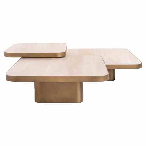 Coffee table Cumulus gold antique (Set of 3)
