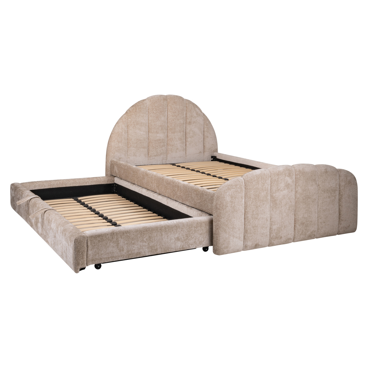 Bed Pixie clay chenille 120x200 with pull-out bed - Bilde 3