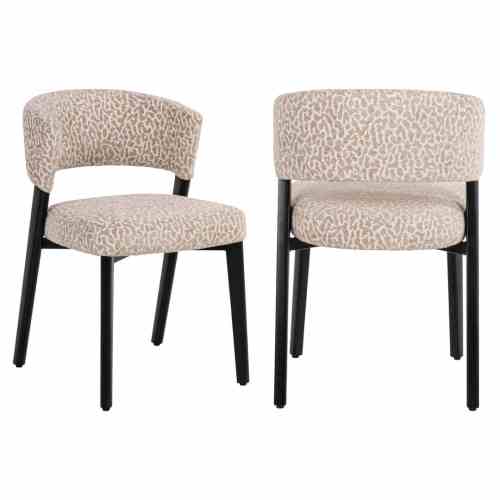 Dining chair Zeno beige leopard