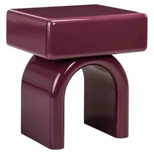 Nightstand Bennet burgundy 1-drawer