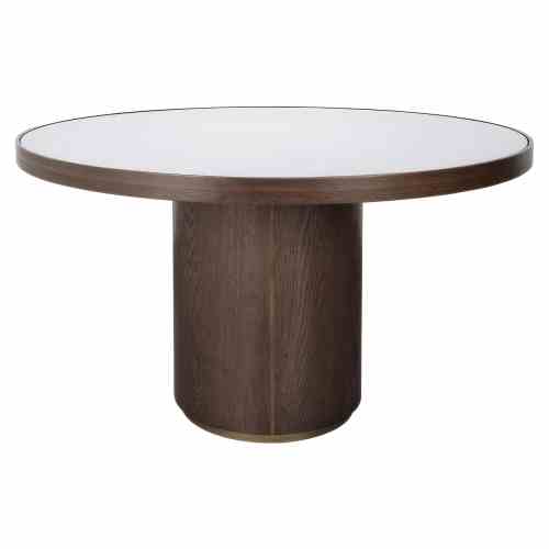 Dining table Willox beige 130Ø including glass