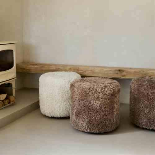Bowery Footstool White Lion