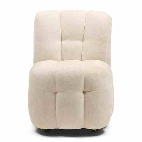 Davos Dining Chair w/wheels, Soft Weave Off White