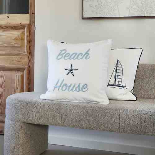 Beach House Pillow 50x50