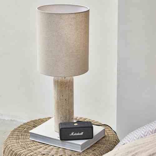 Mira Travertine Table Lamp