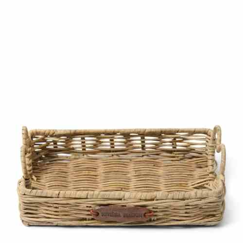 Rustic Rattan Happy Heart Mini Tray