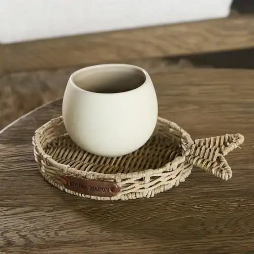 Rustic Rattan Fish Mini Tray