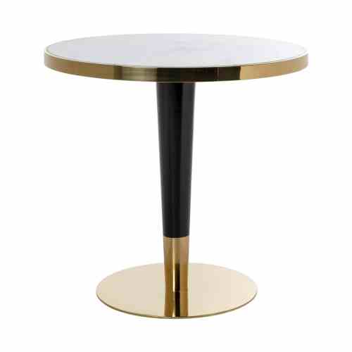 Bistro table Osteria black/white 80Ø