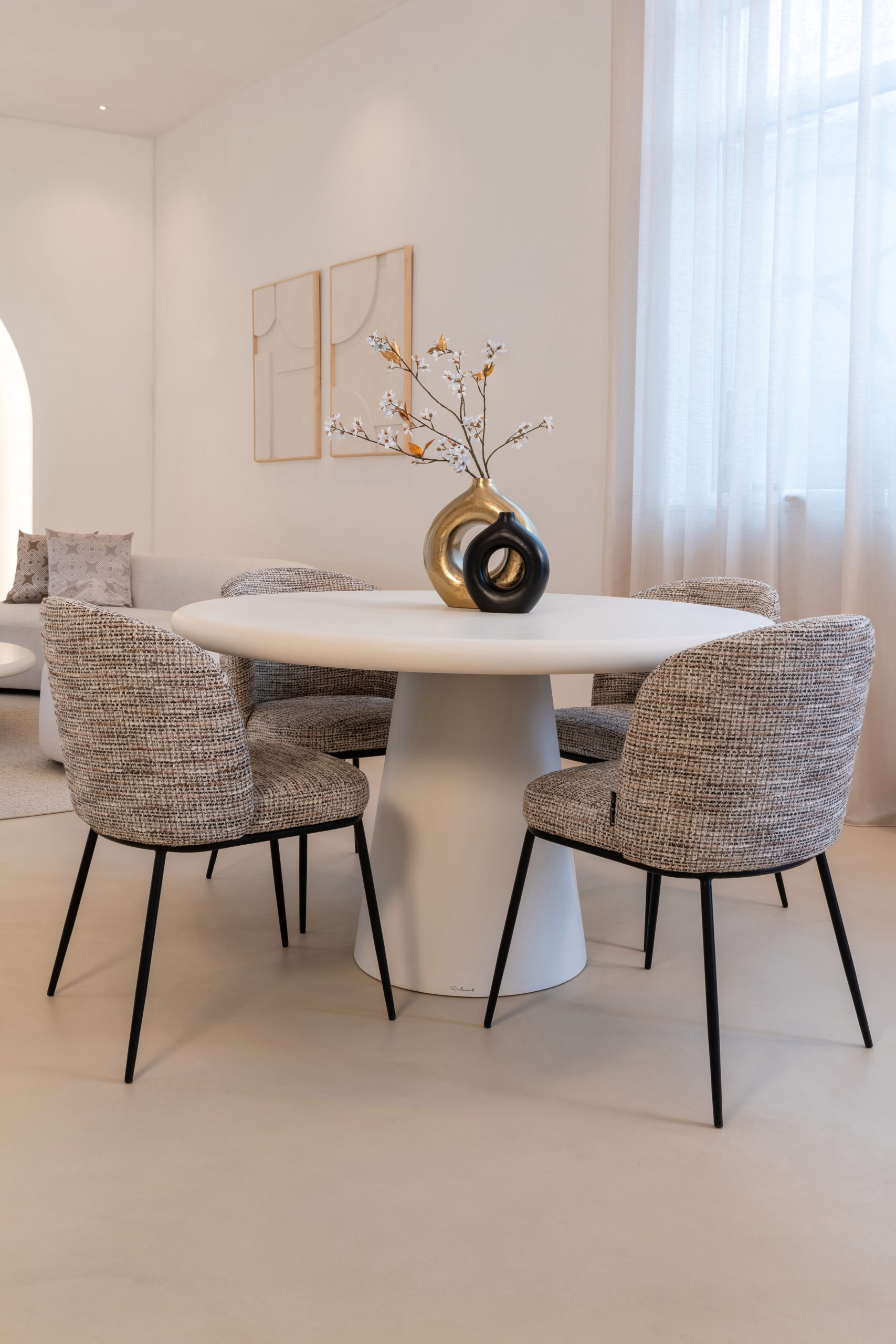 Dining table Bloomstone white 130Ø - Bilde 7