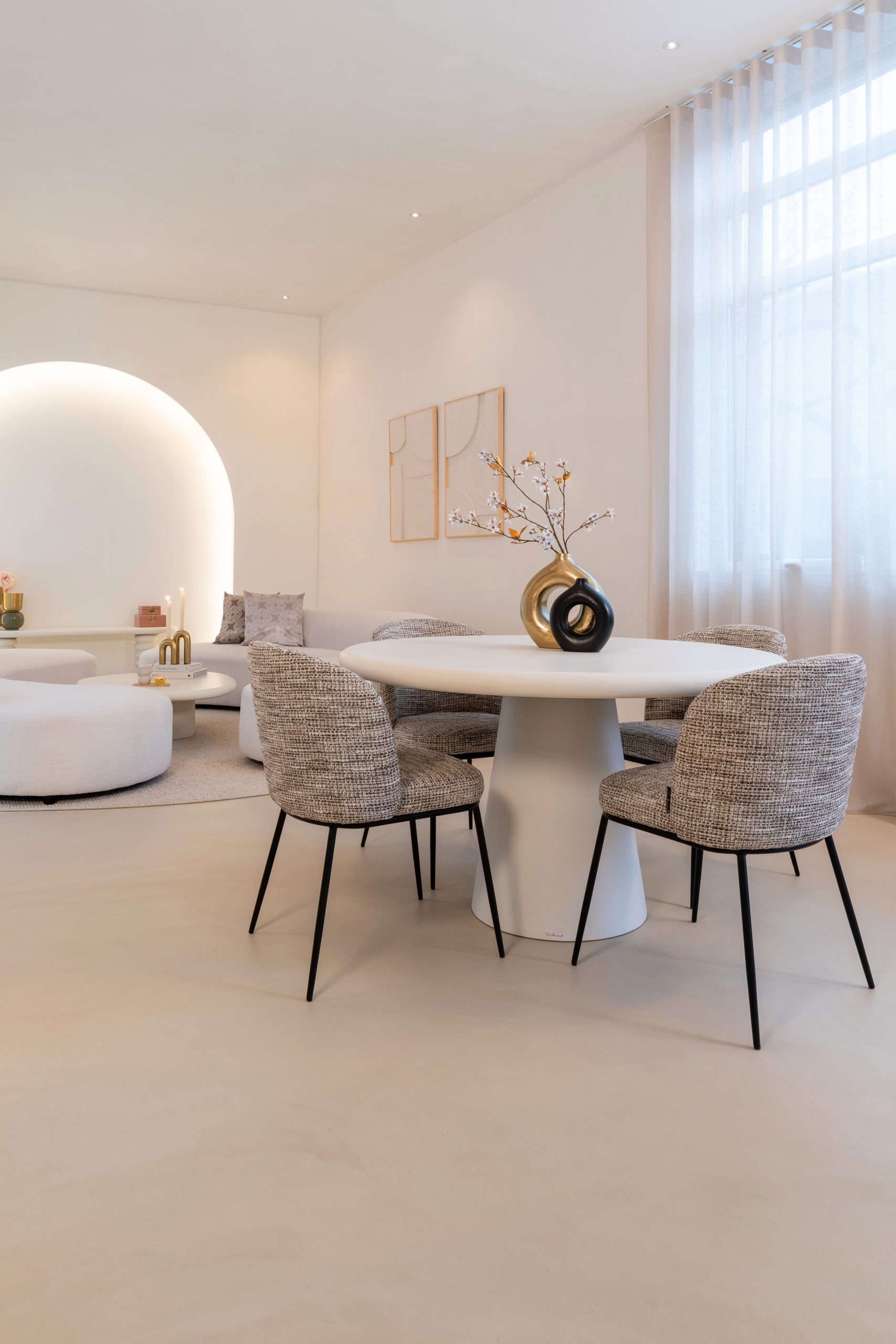 Dining table Bloomstone white 130Ø - Bilde 8