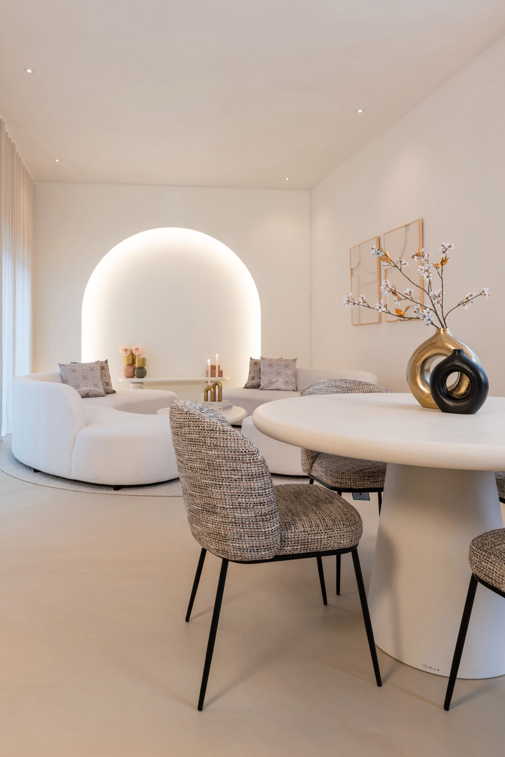 Dining table Bloomstone white 130Ø - Bilde 9