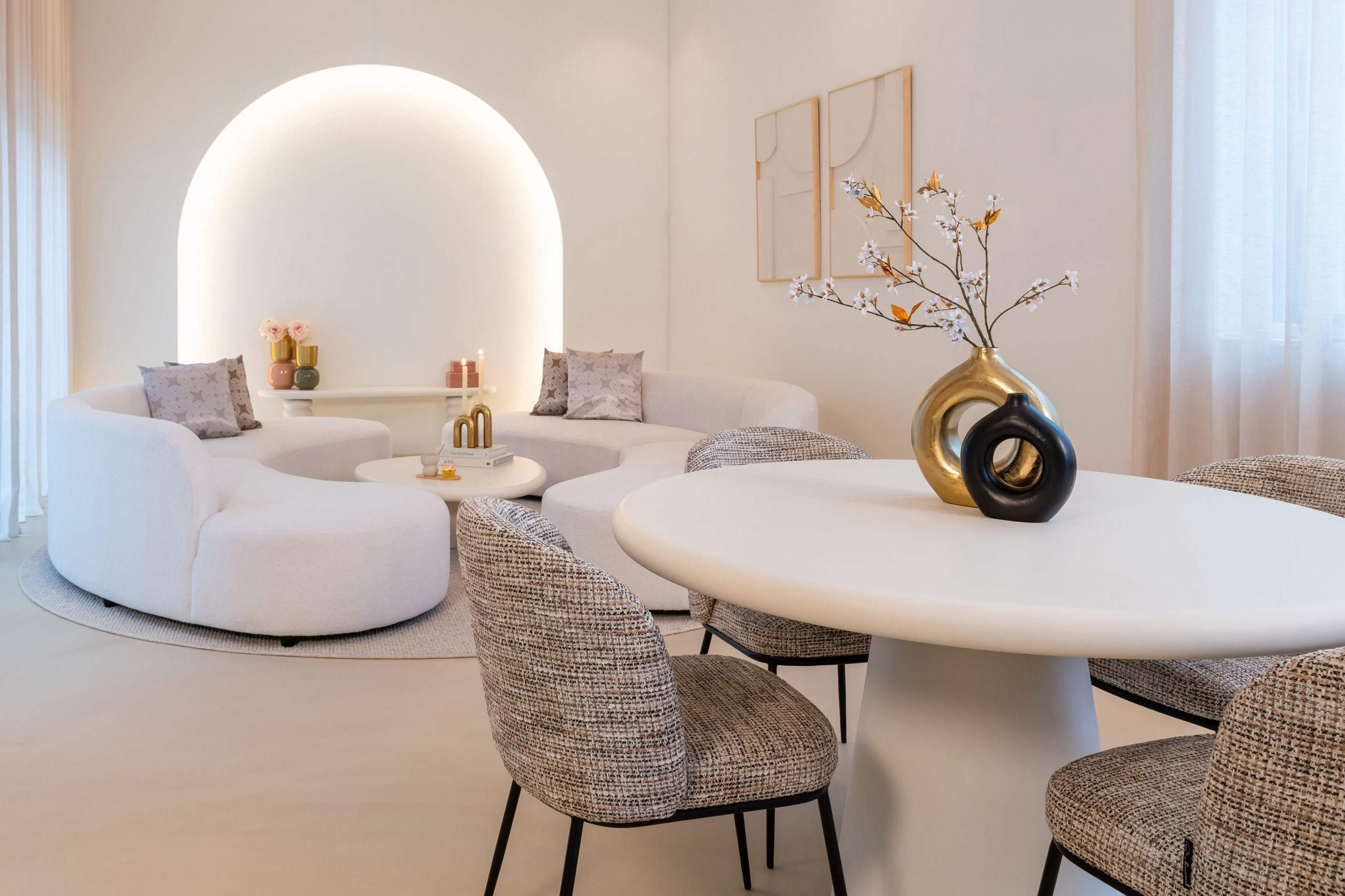 Dining table Bloomstone white 130Ø - Bilde 10