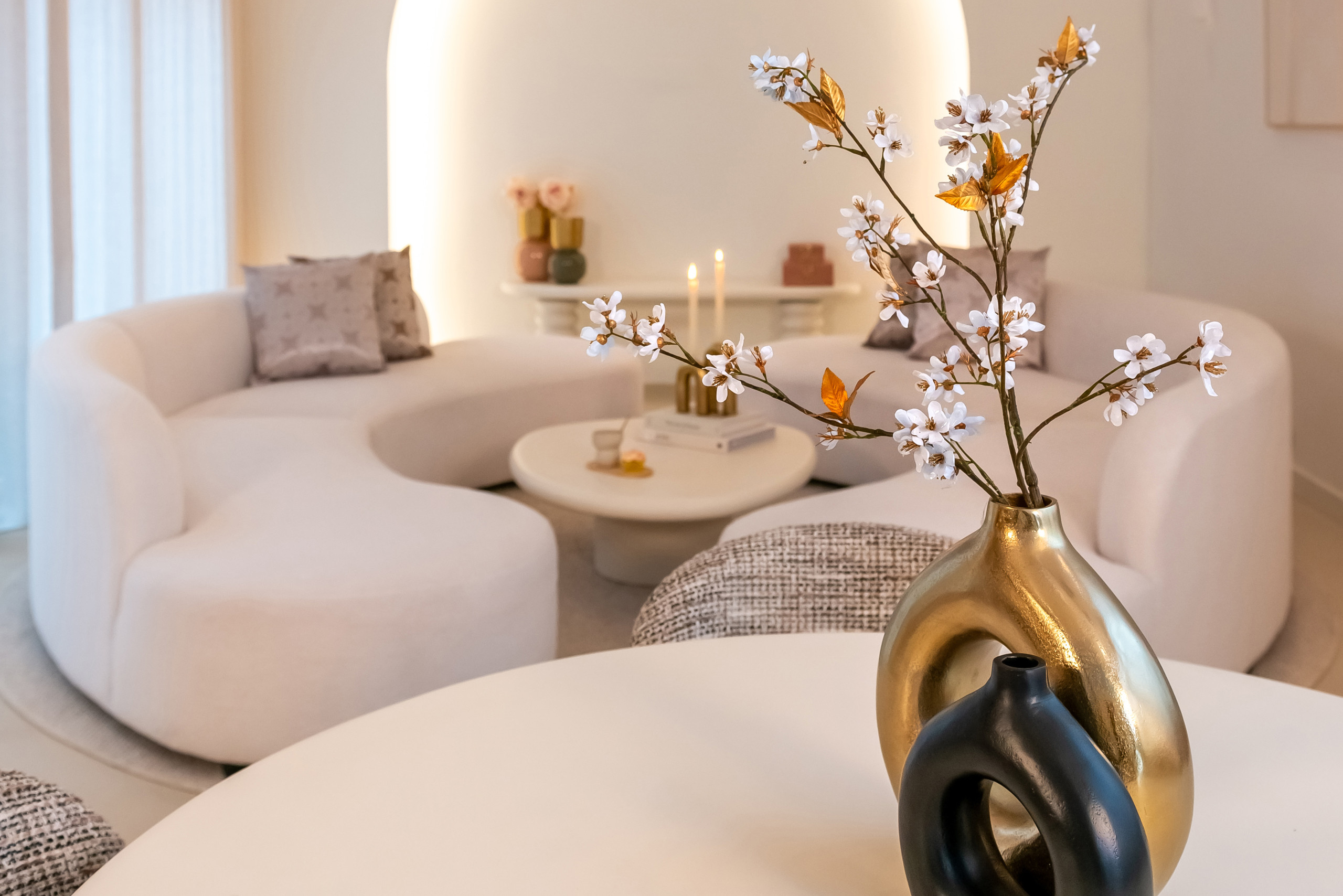 Dining table Bloomstone white 130Ø - Bilde 11