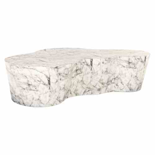 Outdoor coffee table Rockyard white marble look