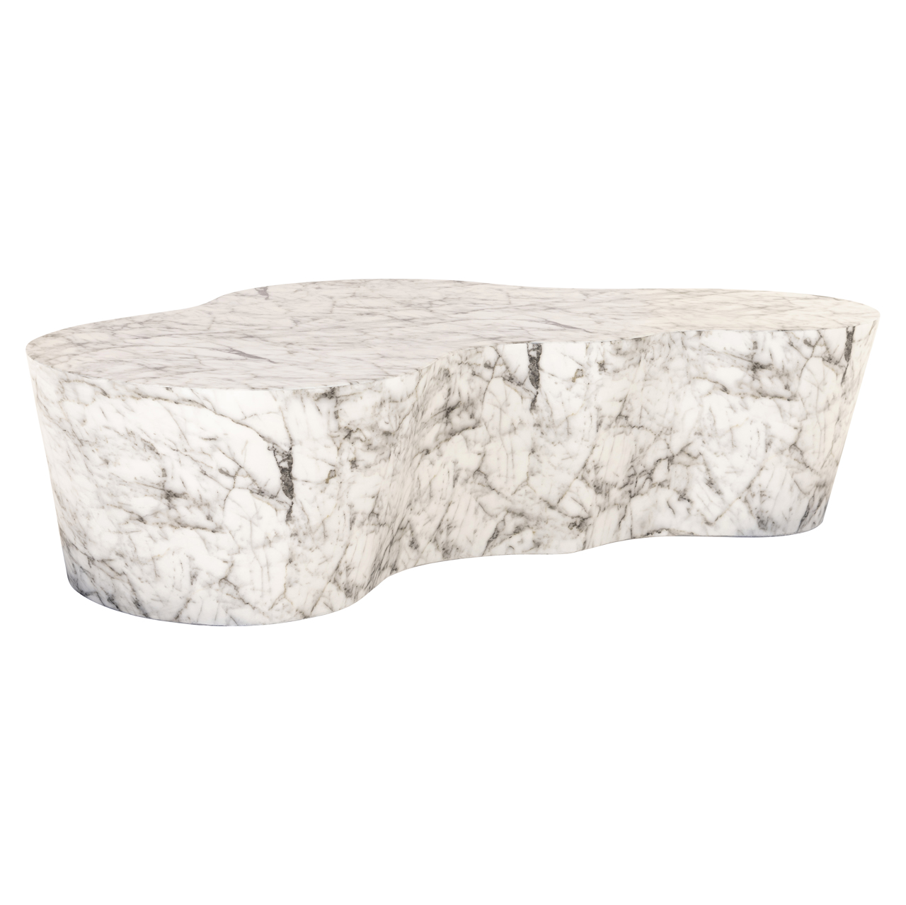 Outdoor coffee table Rockyard white marble look