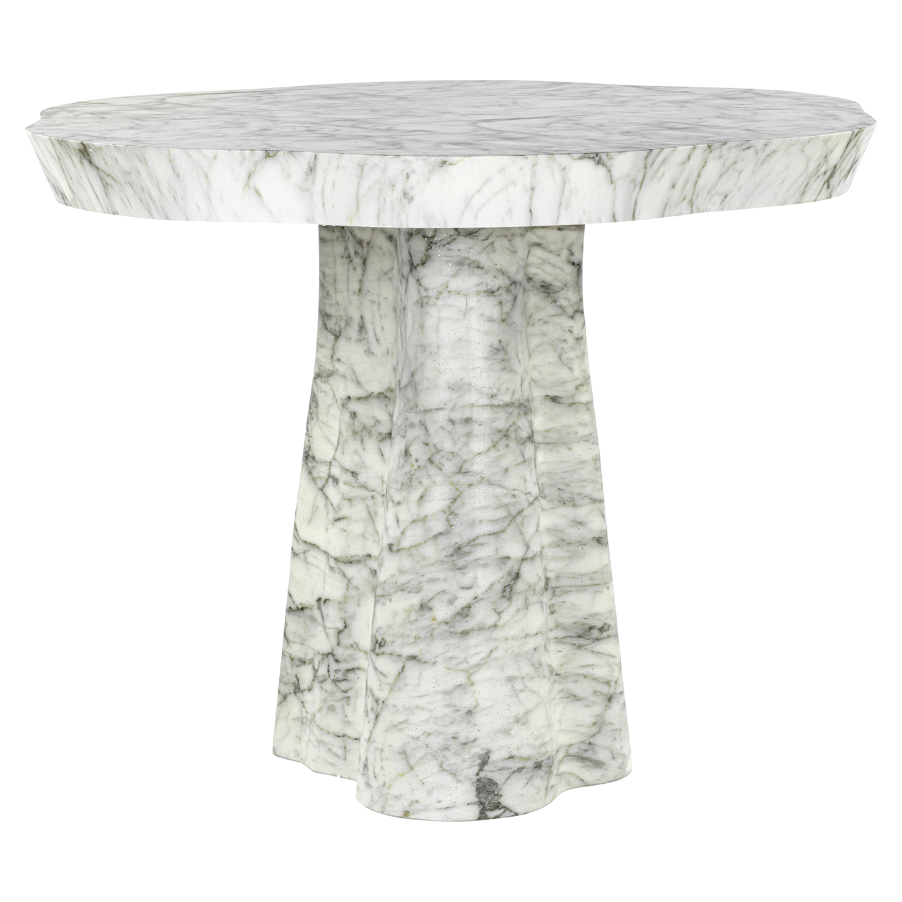 Outdoor dining table Rockyard white marble look 140Ø - Bilde 2